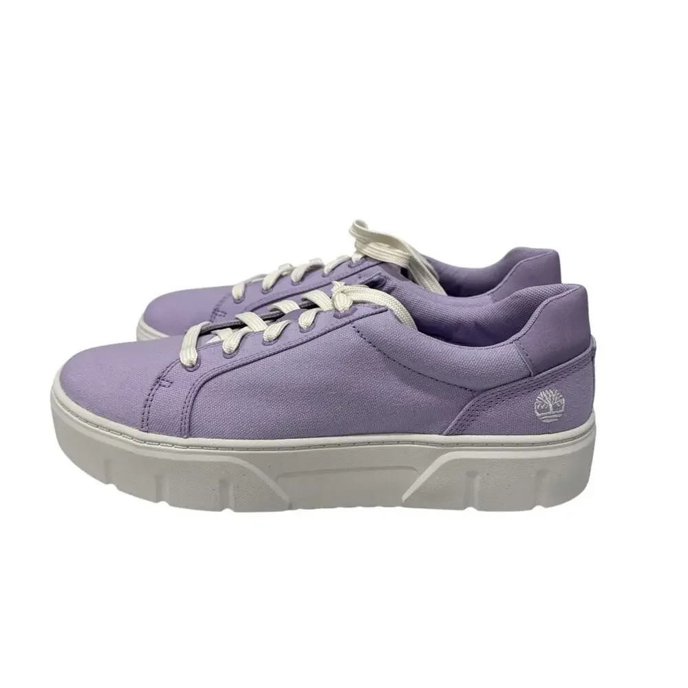 Timberland Women's Laurel Court Low Lace Purple Canvas Sneaker A64GC - Size: 8